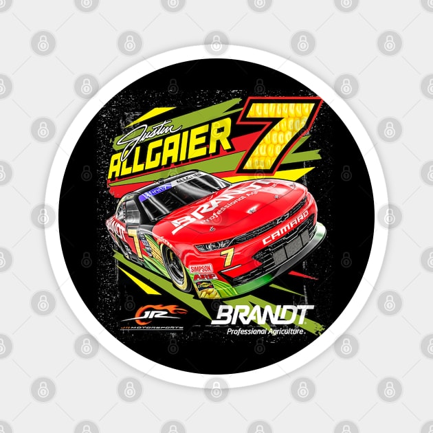 Justin Allgaier Charcoal Car Magnet by stevenmsparks